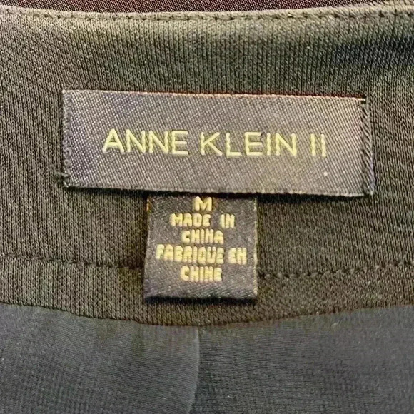 Anne Klein II Jacket Navy Women’s Size Medium Full Zip Collarless Rayon Blend - Picture 3 of 9